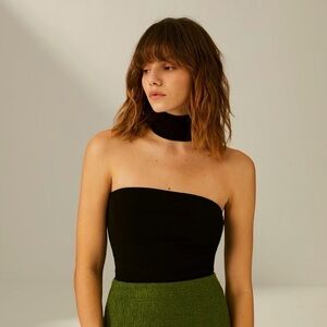 Commense Black Racerback Halter Top